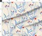 Elegant Boho Floral Americana Bohemian Xl Scale Red Cream Blue Refined Custom Printed Fabric by Spoonflower Various Fabrics by the Yard or Fat Quarter